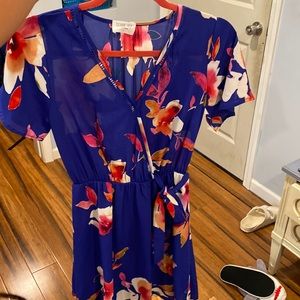 Purple Sienna Sky floral dress. Adult S.